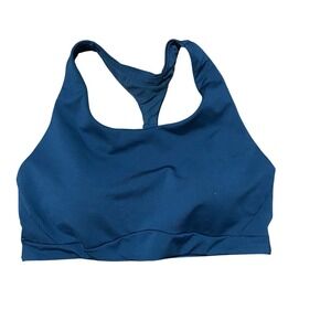 Athleta Navy Blue Sports Bra Hook Adjustable‎ Racer back Size Small